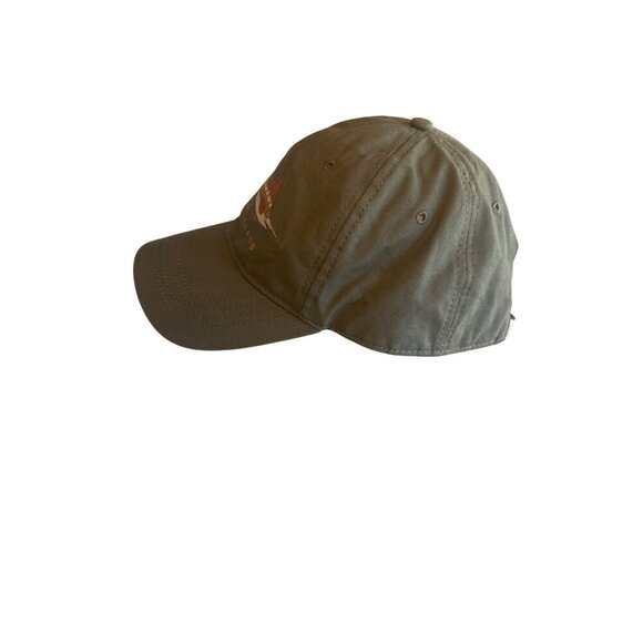 Marco Island Embroidered Olive Green Cap W/ Adjustable Brown Strap - Picture 2 of 6